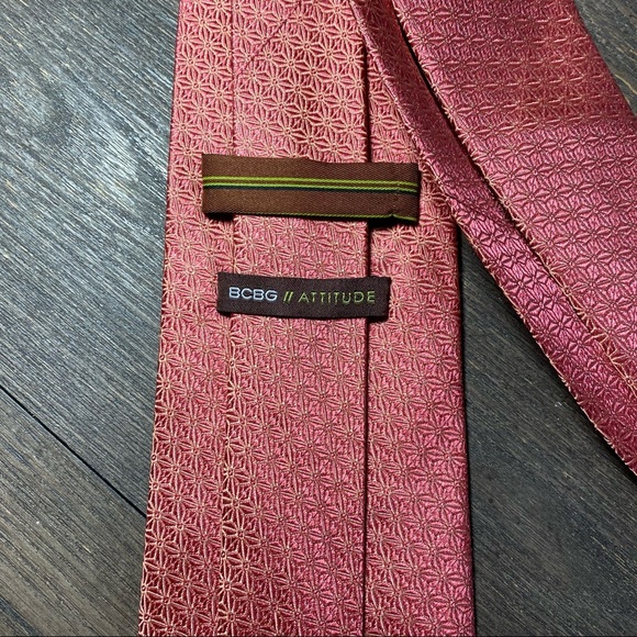 BCBG / Altitude pure silk tie pink and reddish - Picture 4 of 7